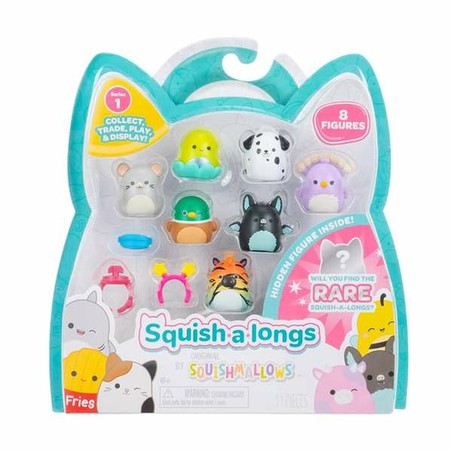 Juguetes construcción niños Playset Jazwares Squish, figuras coleccionables pack 8