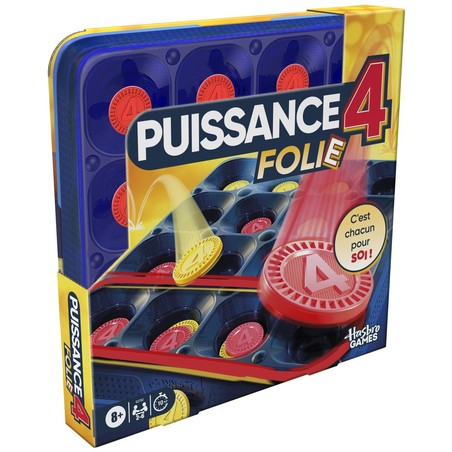 Primer plano de la rejilla del tablero del juego Puissance 4.