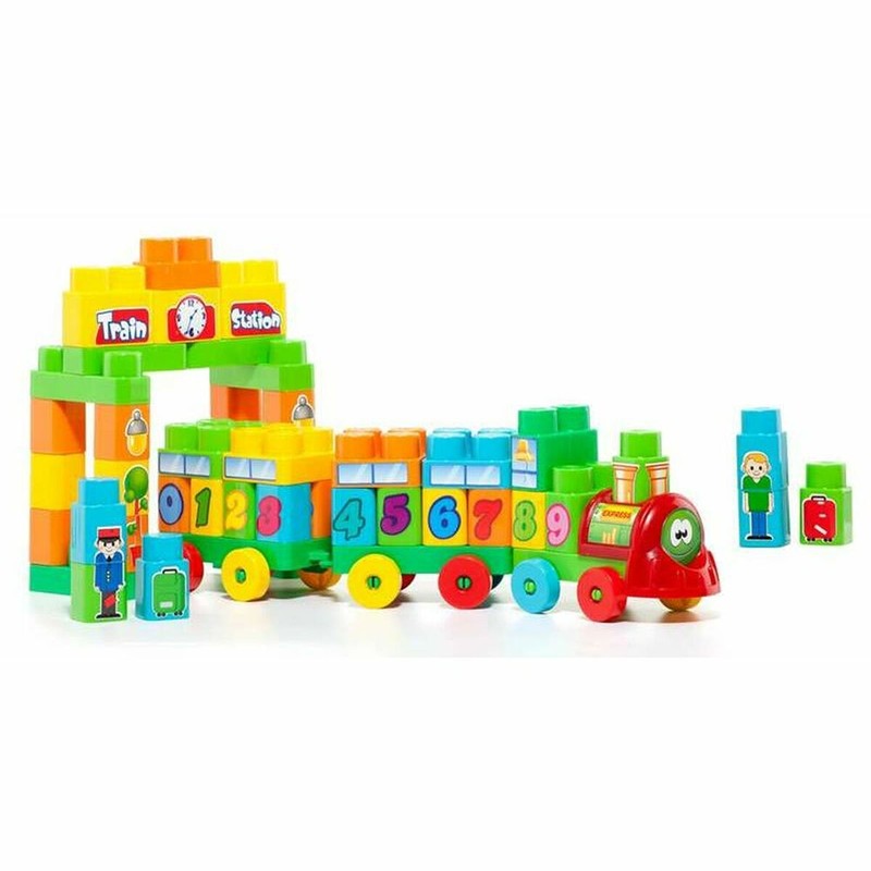 Juguetes Construcción Niños Moltó Train Station: Camión con Bloques (70 pcs) - Compra online en MegaJuguetes