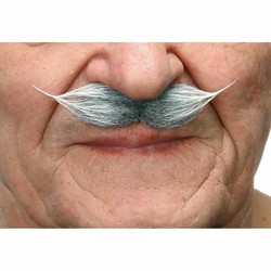 Bigote Disfraz Adulto My Other Me Gris Blanco - Compra online en MegaJuguetes