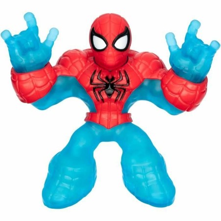 Spiderman Glow Surge en acción, fomentando el juego con bloques construcción infantiles.