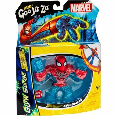 Figura de Spiderman mostrando su efecto de luz, inspirando juguete construcción motricidad fina.