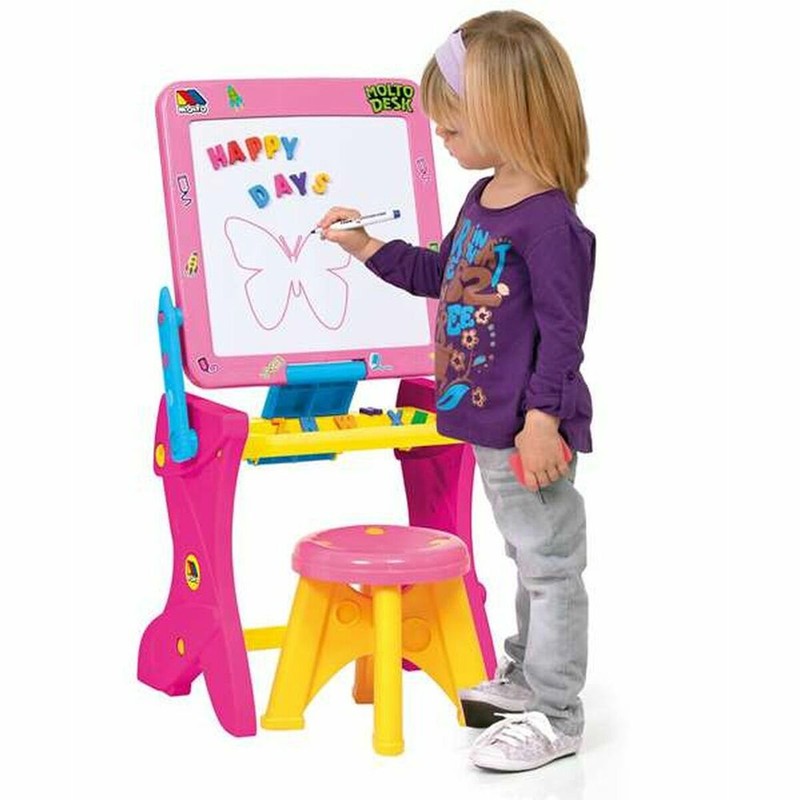 Manualidades Niños: Pupitre Magnético Moltó Rosa - Compra online en MegaJuguetes