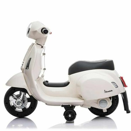 Coches Juguete Niños: Moto Eléctrica Mini Vespa Blanca