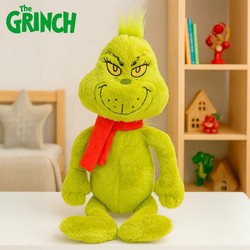 Peluche The Grinch de felpa suave con bufanda roja 2