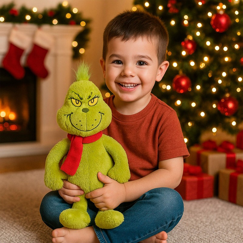 Figura Grinch felpa ideal para regalo niños