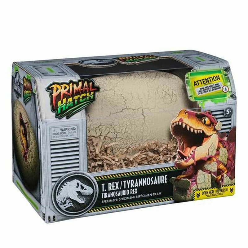 Dinosaurio juguete T-Rex interactivo Jurassic World Primal Hatch