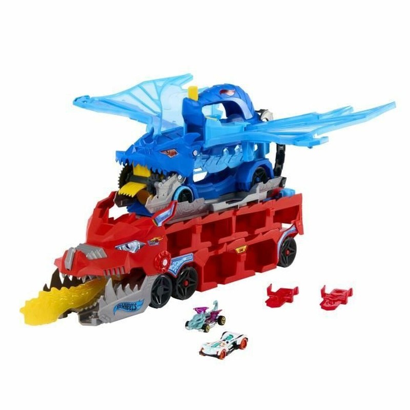 Hot Wheels City: el Transportador Dragón en acción, fomentando el juego de rol.