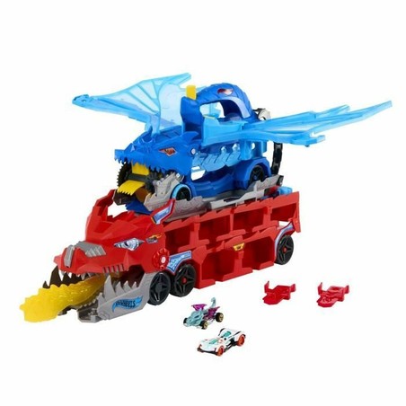 Hot Wheels City: el Transportador Dragón en acción, fomentando el juego de rol.