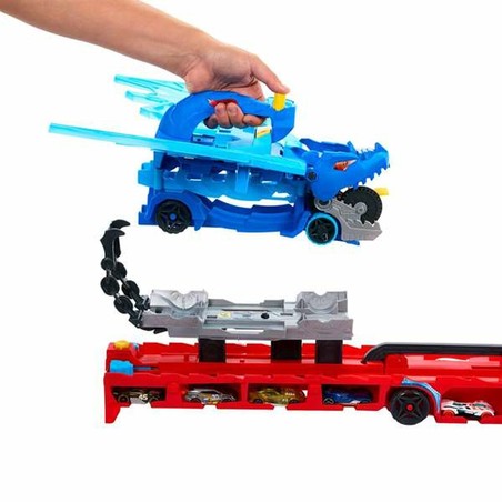 La diversión de construir historias con el Transportador Dragón Hot Wheels.