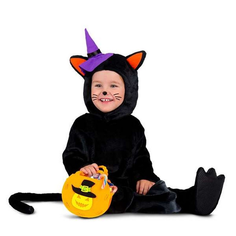 Disfraces Niños: Disfraz Bebé Calabaza Gato Negro 12-24 Meses - Compra online en MegaJuguetes
