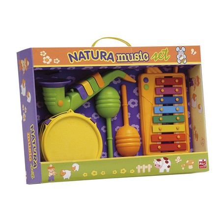 Juguetes Musicales Niños - Set Percusión Reig Natura Music 9 Piezas