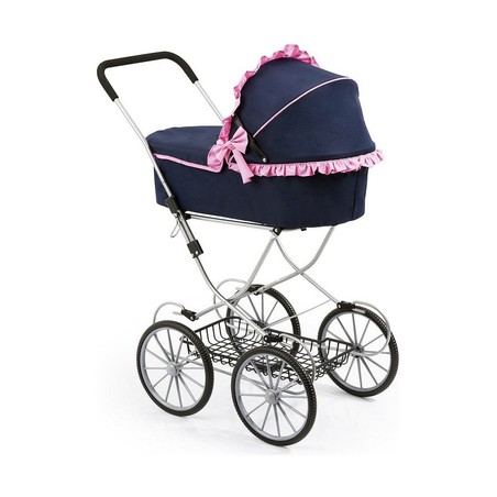 Muñecas niñas Carrito Reig Dolls Pram Azul Marino 64 cm