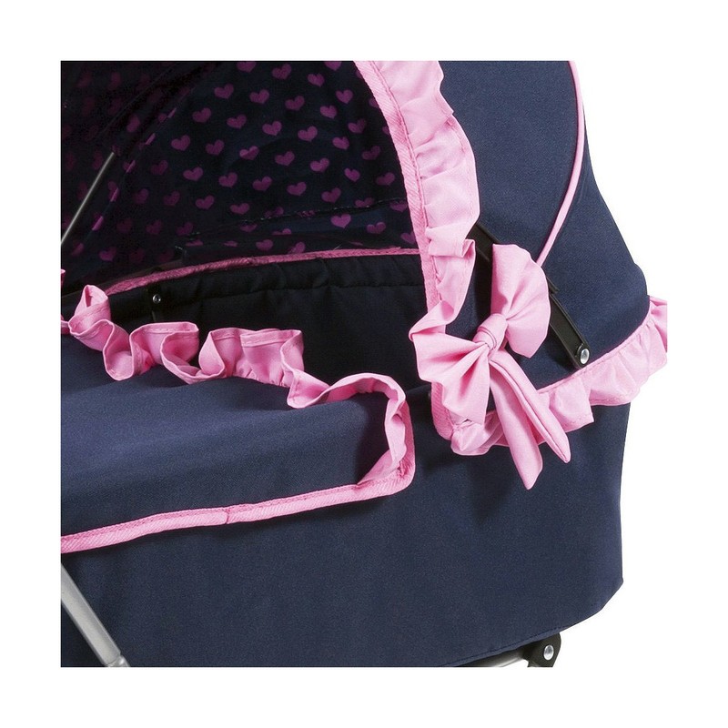Muñecas niñas Carrito Reig Dolls Pram Azul Marino 64 cm