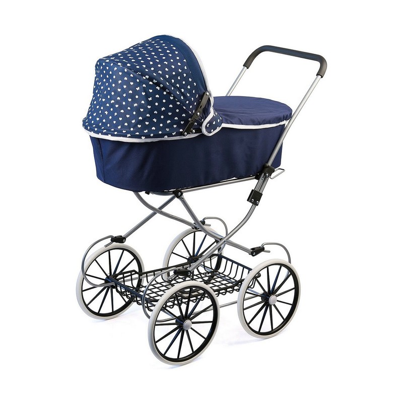 Carrito para Muñecas Niñas Reig Classic Deluxe Azul