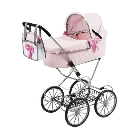 Muñecas Niñas - Carrito Reig Dolls Pram Rosa 64 cm - Compra online en MegaJuguetes