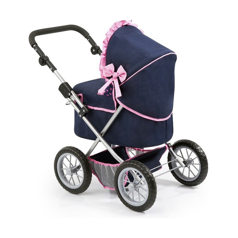 Muñecas Niñas: Carrito Reig Azul Marino 45 cm