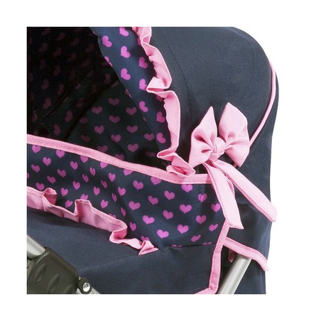 Muñecas Niñas: Carrito Reig Azul Marino 45 cm