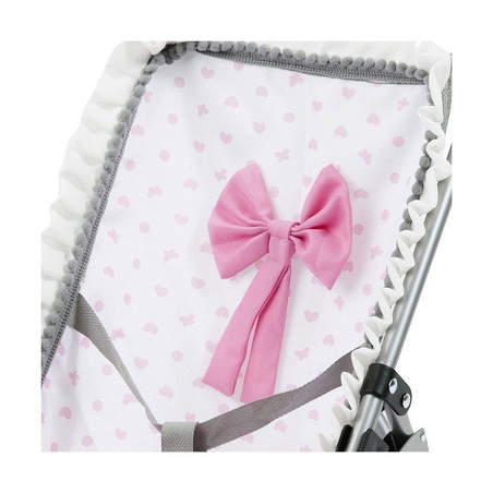 Silla Paraguas Reig para Muñecas Niñas Blanco Rosa