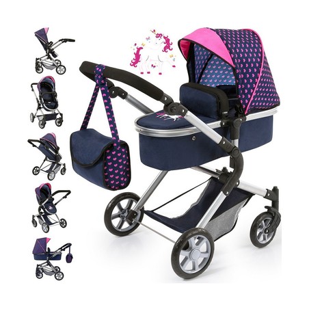 Muñecas Niñas: Carrito Reig Combi Neo Pro Azul Marino