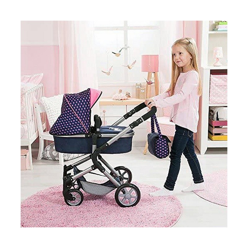 Muñecas Niñas: Carrito Reig Combi Neo Pro Azul Marino