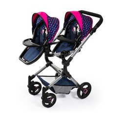 Muñecas Niñas: Carrito Gemelar Reig Azul - Compra online en MegaJuguetes