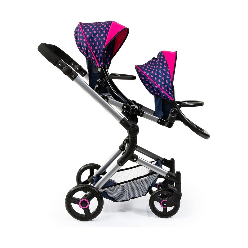 Muñecas Niñas: Carrito Gemelar Reig Azul