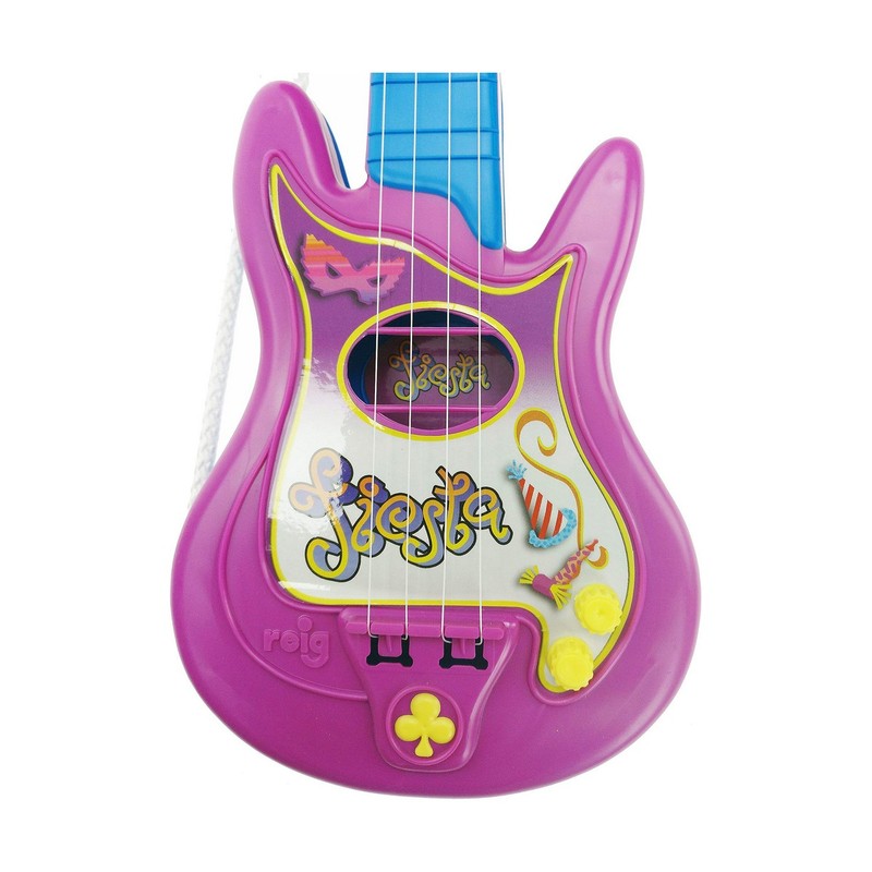 Juguetes Musicales Niños: Guitarra Eléctrica Reig Party 4 Cuerdas Azul