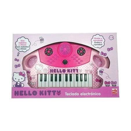 Juguetes Musicales Niños: Piano Electrónico Hello Kitty Rosa