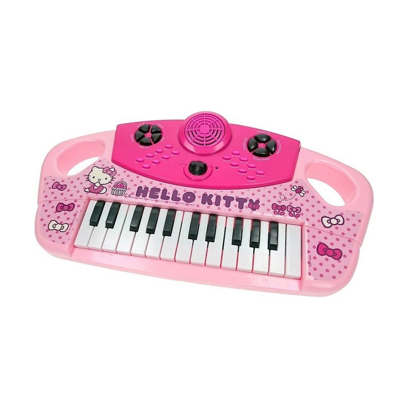 Juguetes Musicales Niños: Piano Electrónico Hello Kitty Rosa