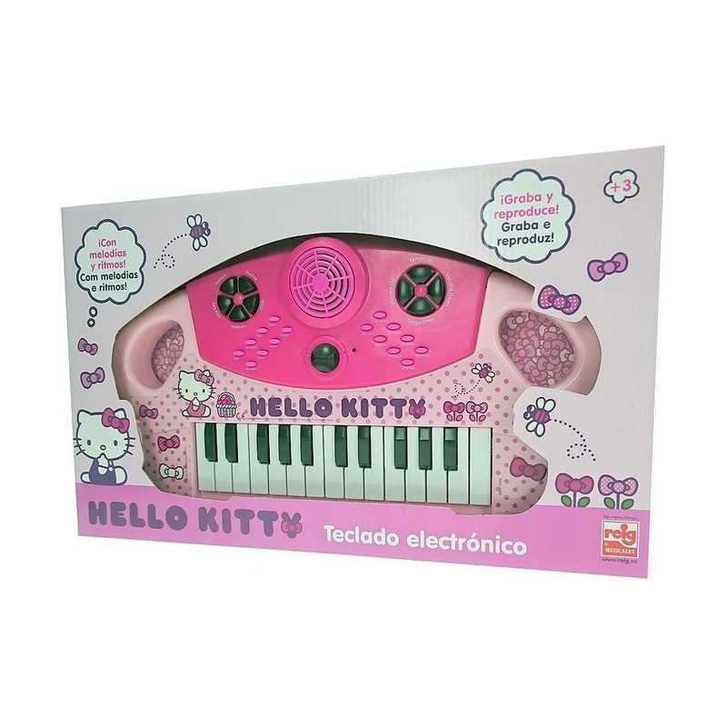 Juguetes Musicales Niños: Piano Electrónico Hello Kitty Rosa