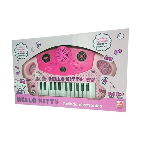 Juguetes Musicales Niños: Piano Electrónico Hello Kitty Rosa