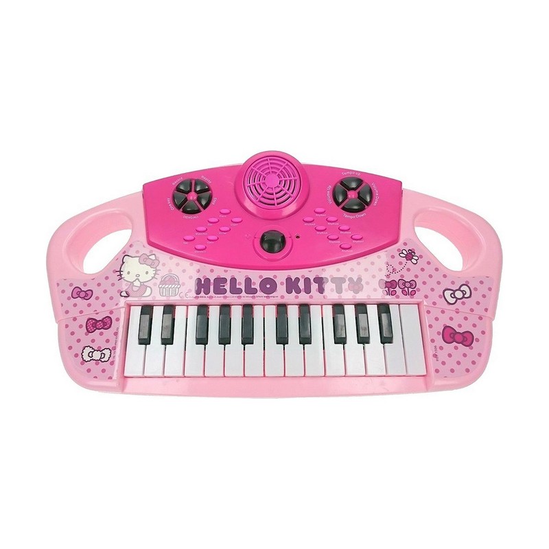 Juguetes Musicales Niños: Piano Electrónico Hello Kitty Rosa