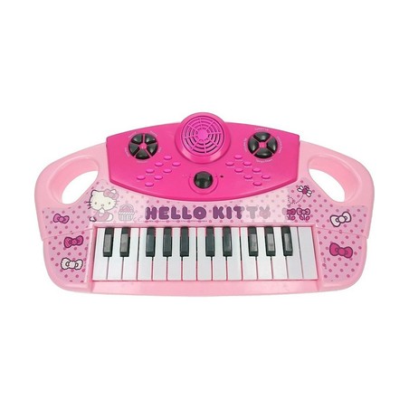 Juguetes Musicales Niños: Piano Electrónico Hello Kitty Rosa