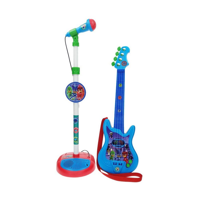 Juguetes Musicales Niños Guitarra PJ Masks Micrófono Azul