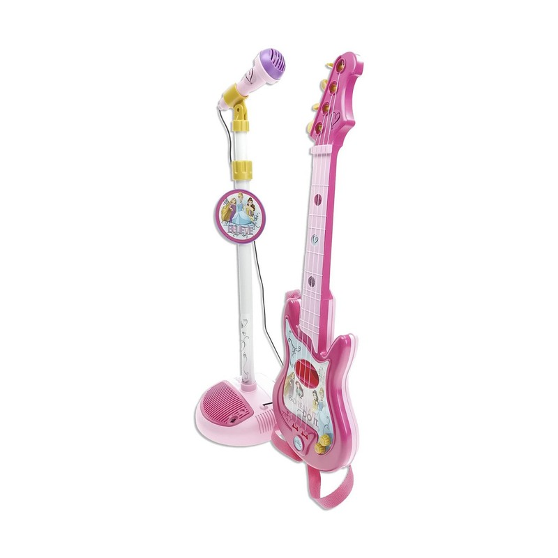 Juguetes Musicales Niños - Guitarra Disney Princess con Micrófono Rosa