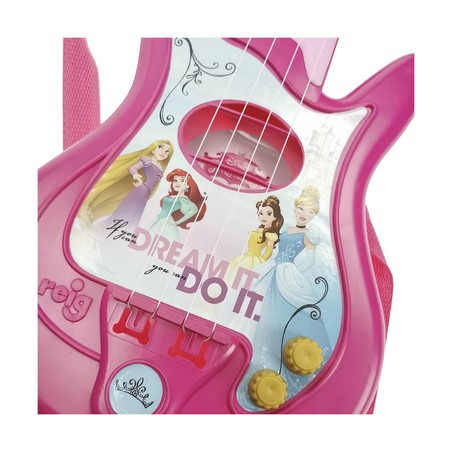 Juguetes Musicales Niños - Guitarra Disney Princess con Micrófono Rosa