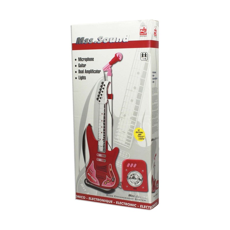 Juguetes Musicales Niños: Guitarra Reig con Micrófono Rojo