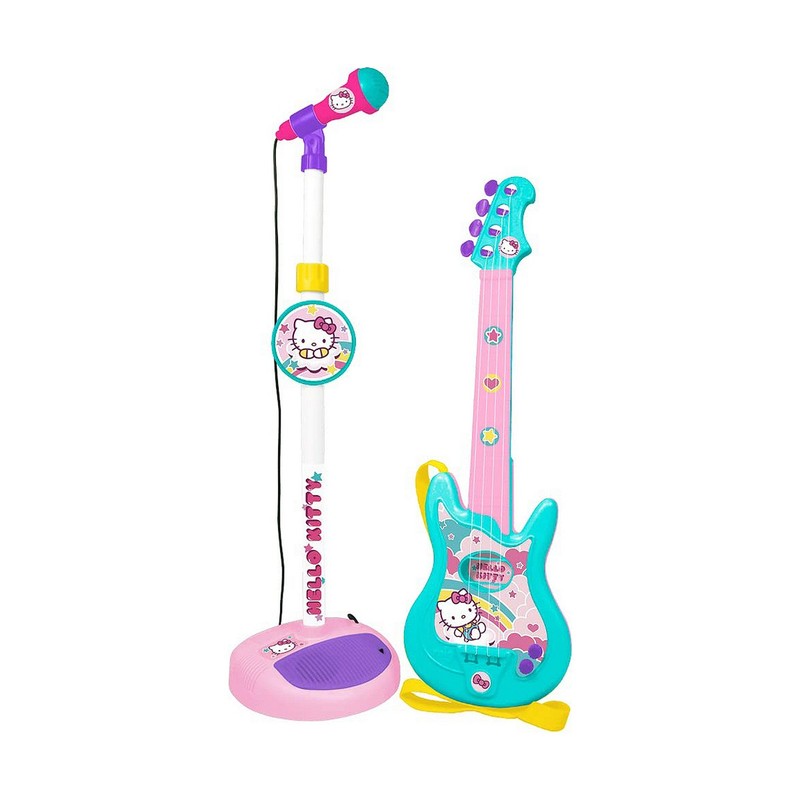 Juguetes Musicales Niños: Guitarra Hello Kitty con Micrófono - Compra online en MegaJuguetes