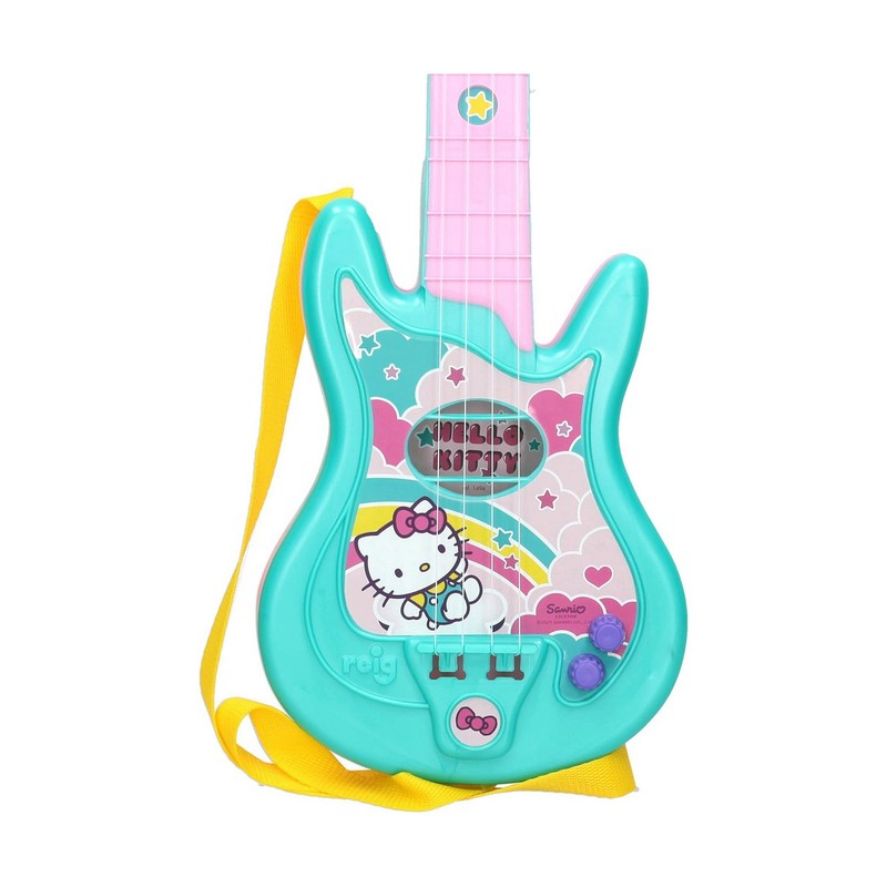 Juguetes Musicales Niños: Guitarra Hello Kitty con Micrófono