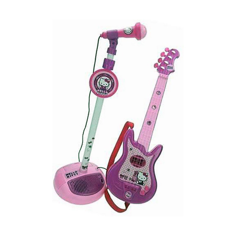 Juguetes Musicales Niños: Guitarra Hello Kitty con Micrófono