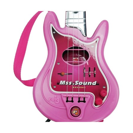 Juguetes Musicales Niños: Guitarra Reig con Micrófono Rosa