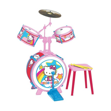 Juguetes musicales niños: Batería Hello Kitty de Plástico - Compra online en MegaJuguetes