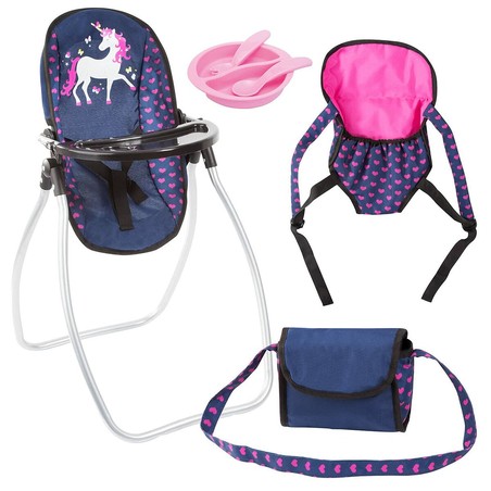 Muñecas Niñas Accesorios Reig 9 en 1 Rosa Azul Marino