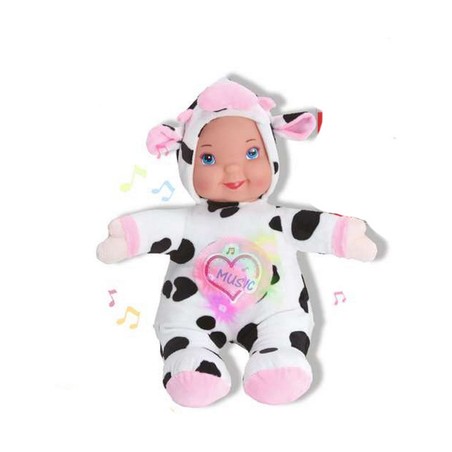 Muñecas Niñas: Peluche Musical Reig Bebé Vaquita 35 cm - Compra online en MegaJuguetes