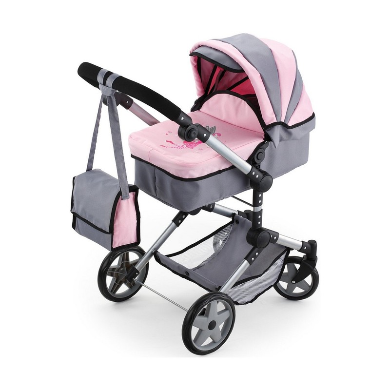 Muñecas Niñas: Carrito Reig Pram Neo Pro Gris 57 cm