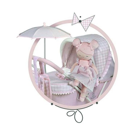 Muñecas Niñas Decuevas Niza: Muñeca de Trapo con Cuna Convertible