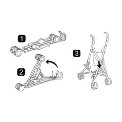 Muñecas Niñas: Carrito Plegable Reig Azul Rosa - Compra online en MegaJuguetes 2
