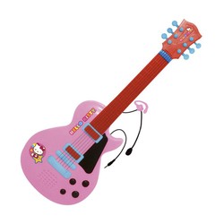 Juguetes Musicales Niños: Guitarra Hello Kitty Electrónica con Micrófono Rosa - Compra online en MegaJuguetes