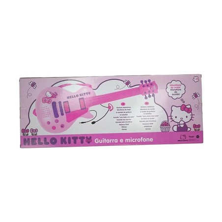 Juguetes Musicales Niños: Guitarra Hello Kitty Electrónica con Micrófono Rosa